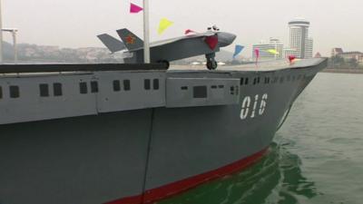 Chinese man's aircraft carrier model