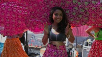 A dancer rehearsing for the International Indian Film Academy awards