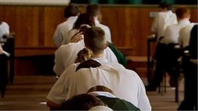 pupils sitting exams