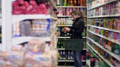 A woman shopping for food