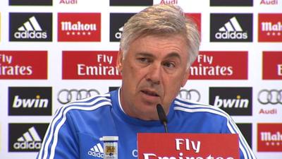 Real Madrid's Carlo Ancelotti discusses the Manchester United manager vacancy