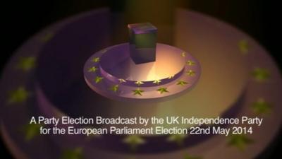 A party election broadcast graphic