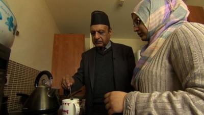 Masud Ahmad and his granddaughter