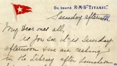 Titanic letter from Esther Hart
