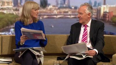 Jane Moore and Peter Hain