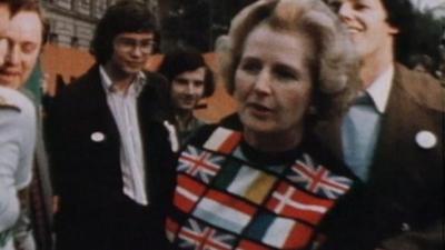 Margaret Thatcher in euro jumper