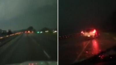 Sky darkening as tornado touches down in Arkansas, US