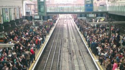 Commuters at Earls Court