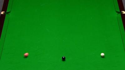 Judd Trump pots the pink ball with an amazing fluke shot to seal the frame