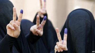 Women voters in Baghdad, 30 April