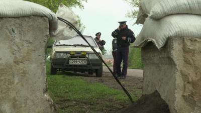 Men at a checkpoint