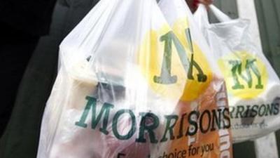 Morrisons plastic shopping bags