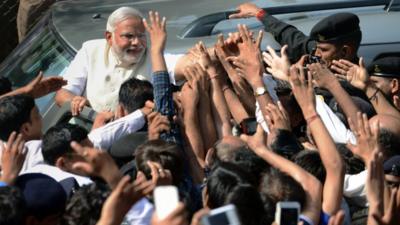 Narendra Modi in Ahmedabad, Gujarat