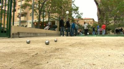 People playing boules in France