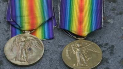 Medals awarded to George and Albert Pilbeam