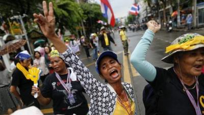 Anti-government campaigners in Bangkok