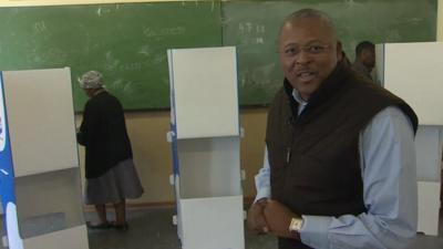 Milton Nkosi and voting booths