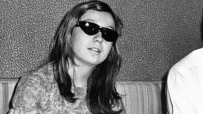 Meredith Plumb, after the accident that damaged her sight