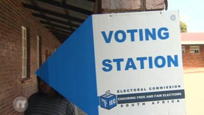 South Africa voting station