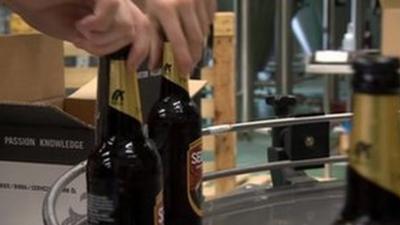 Bottling at Thornbridge Brewery, Bakewell