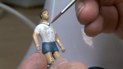 Football figure in Aardman studios