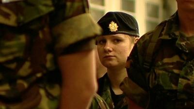 A female in the UK armed forces