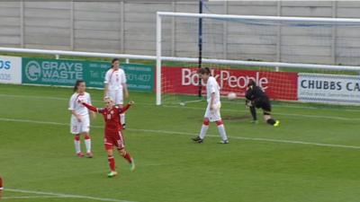 Jess Fishlock scores for Wales