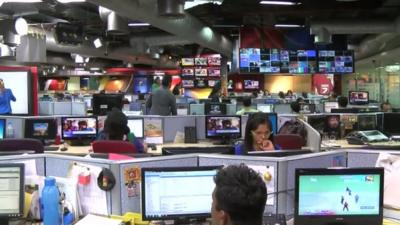 TV newsroom