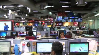 TV newsroom