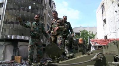 Government troops in Homs