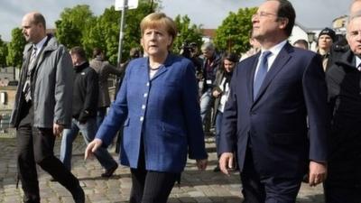 Angela Merkel and Francois Hollande