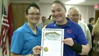 Same-sex couple marry in Arkansas