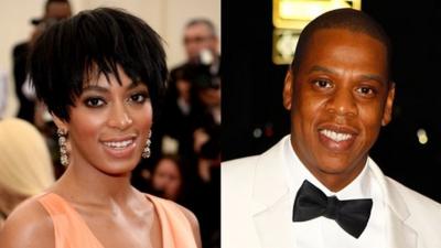 Solange Knowles and Jay Z