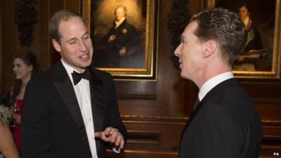 Prince William and Benedict Cumberbatch