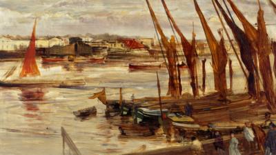 A Whistler painting of the Thames