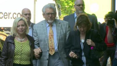 Rolf Harris arriving at court