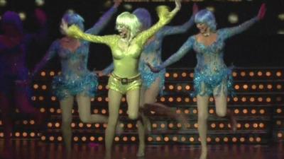 Some of the Fabulous Follies dancing on stage