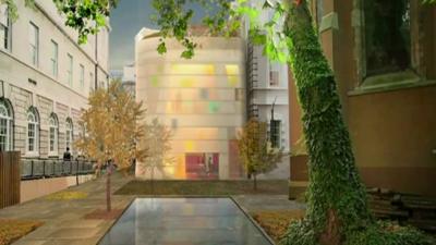 Artist's impression of the new cancer centre attached to the Great Hall