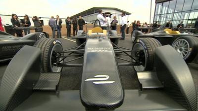 Formula E car at Donington Park