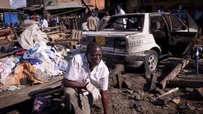 A member of the Kenyan bomb squad