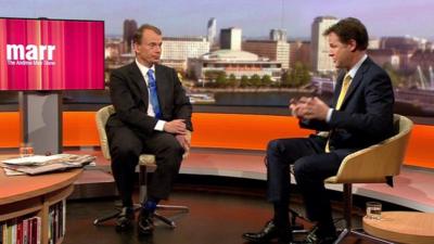 Nick Clegg talks to Andrew Marr