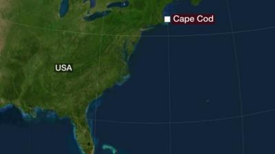 map showing Cape Cod