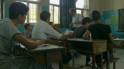 students at desks