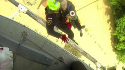 Elderly woman rescued