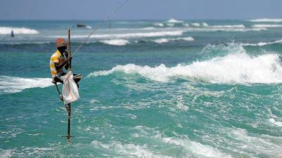 Waves off southern Sri Lanka