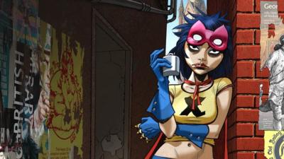 Comics Unmasked at the British Library - image by Jamie Hewlett