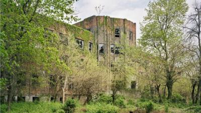 An abandoned building on North Brother Island in New York City