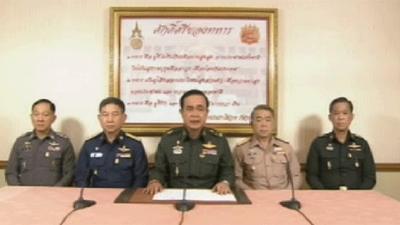 Thai army chiefs announce coup (22 May)