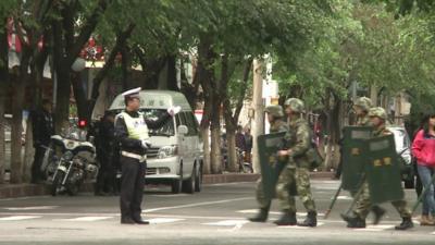 Security presence in Urumqi