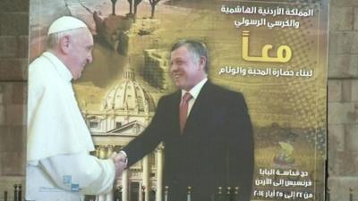 A poster for the Pope's visit